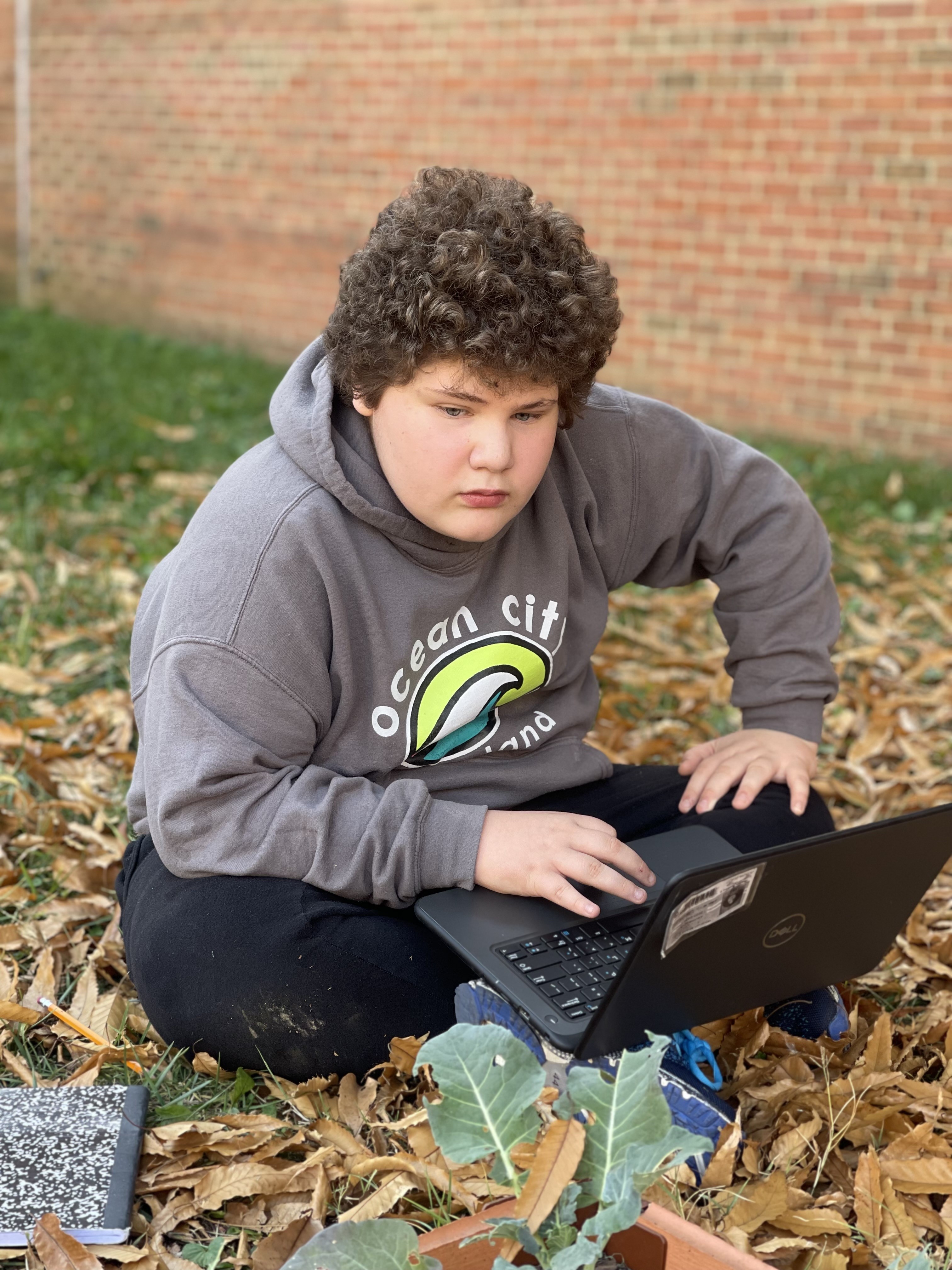 Student in our outdoor learning space