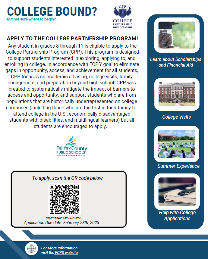 Flyer for College Partnership Program English