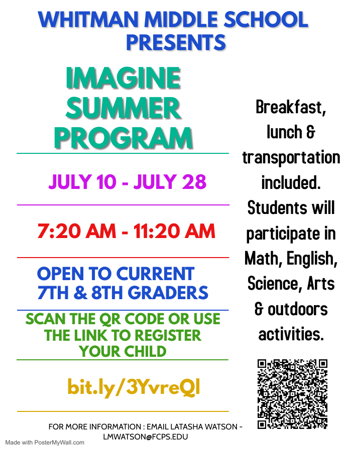 IMAGINE Summer Program Flyer