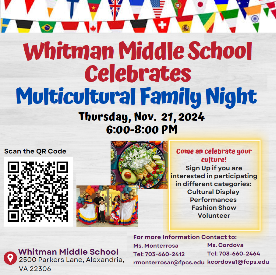 Multicultural Family Night Flyer English