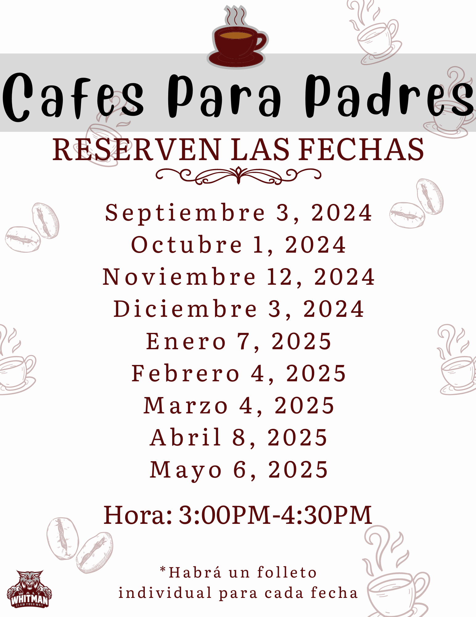 Parent Coffee Flyer Spanish