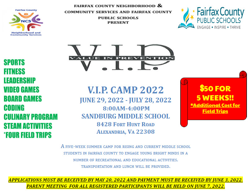 VIP Camp Information Flyer